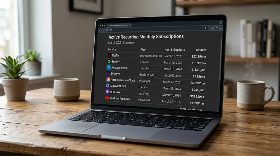 Review Your Subscriptions Quarterly